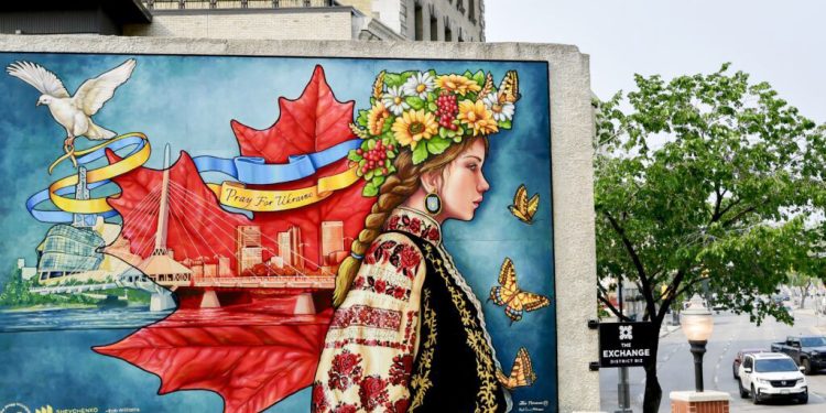 У Вінніпеґу з’явився мурал «Pray for Ukraine»