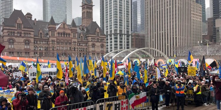 Four Years of War: Nationwide Rallies Across Canada Renew Calls for Action in Support of Ukraine